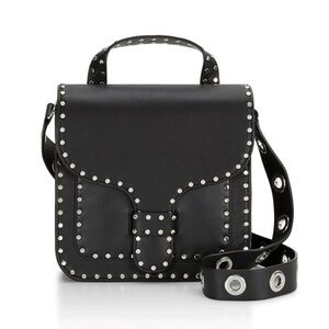 NWOT Rebecca Minkoff Studded Midnighter Top Handle Feed Bag In Black